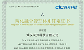 好消息！筑夢(mèng)科技獲得兩化融合管理體系評(píng)定證書